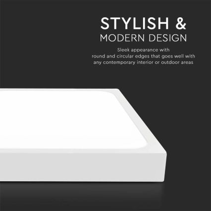 LED Badezimmer-Deckenleuchte LED/18W/230V 3000K IP44 22,5x22,5 cm Weiß