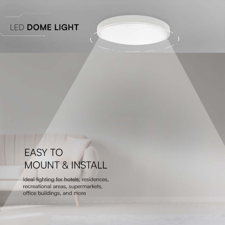 LED-Badezimmer-Deckenleuchte LED/18W/230V 3000K IP44 Ø 25 cm weiß