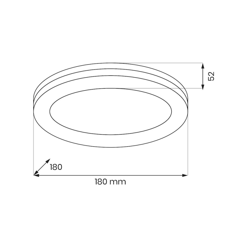 LED-Badezimmer-Deckenleuchte MARLON LED/12W/230V Ø 18 cm IP54 weiß
