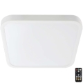 LED Badezimmer-Deckenleuchte mit Sensor LED/36W/230V 4000K IP44 42x42 cm Weiß + Fernbedienung