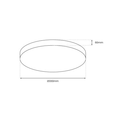 LED-Badezimmer-Deckenleuchte mit Sensor MAYA LED/13W/230V IP44 schwarz