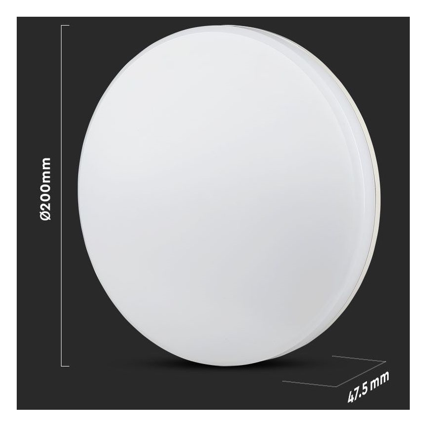 LED Badezimmer-Deckenleuchte SAMSUNG CHIP LED/15W/230V 20cm 6500K IP44