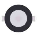 LED Badezimmer-Einbauleuchte LORI LED/4,5W/230V IP65 2700/4000K Ø 8,5 cm Schwarz