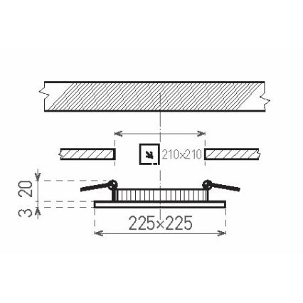 LED Badezimmer-Einbauleuchte VEGA LED/18W/230V 2800K 22,5 cm IP44