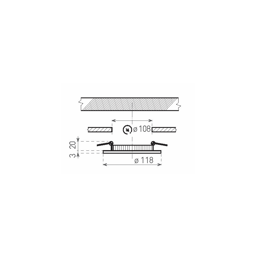 LED-Badezimmer-Einbauleuchte VEGA LED/6W/230V 3800K d 11,8 cm IP44 Schnee weiß