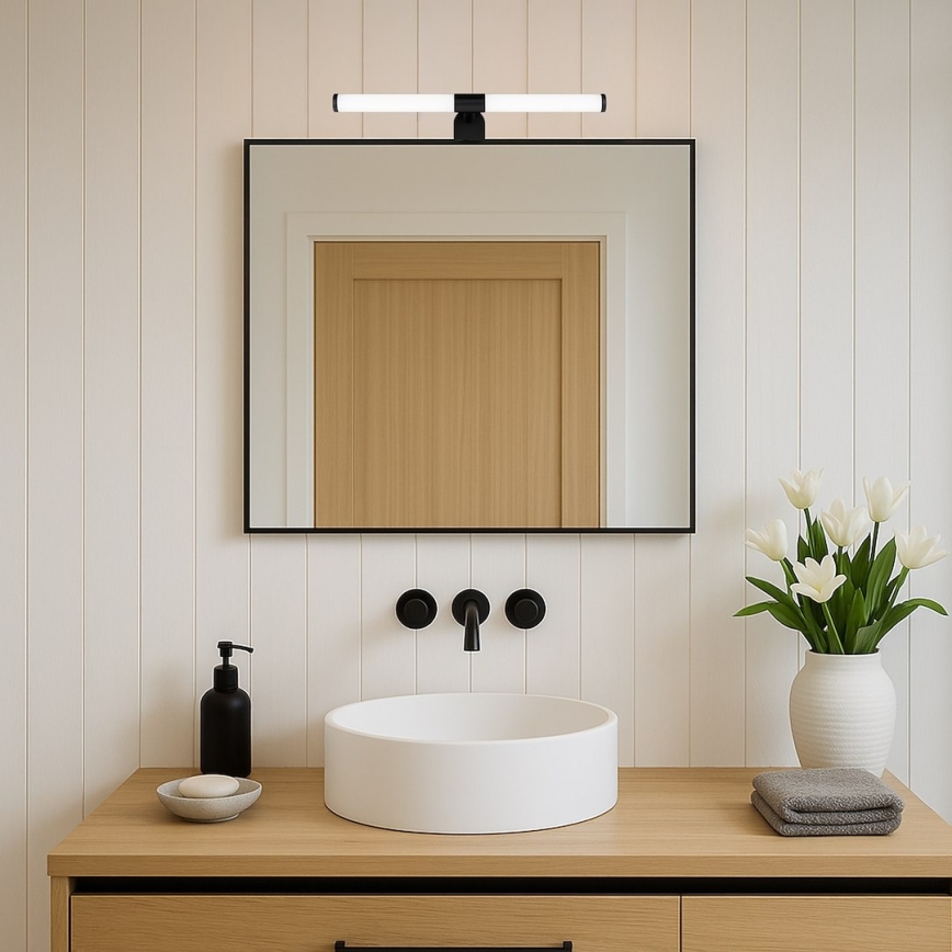 LED-Badezimmer-Spiegelbeleuchtung 2-in-1 APA LED/6W/230V 40 cm IP44 schwarz