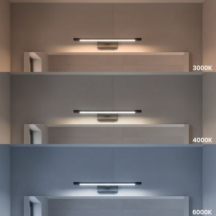 LED-Spiegelleuchte KLIMT für Badezimmer LED/8W/230V 3000/4000/6000K 40 cm IP44 schwarz