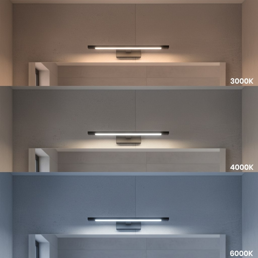 LED-Spiegelleuchte KLIMT für Badezimmer LED/8W/230V 3000/4000/6000K 40 cm IP44 schwarz