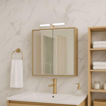 LED-Badezimmer-Spiegelleuchte 2-in-1 APA LED/6W/230V 40 cm IP44 Gold