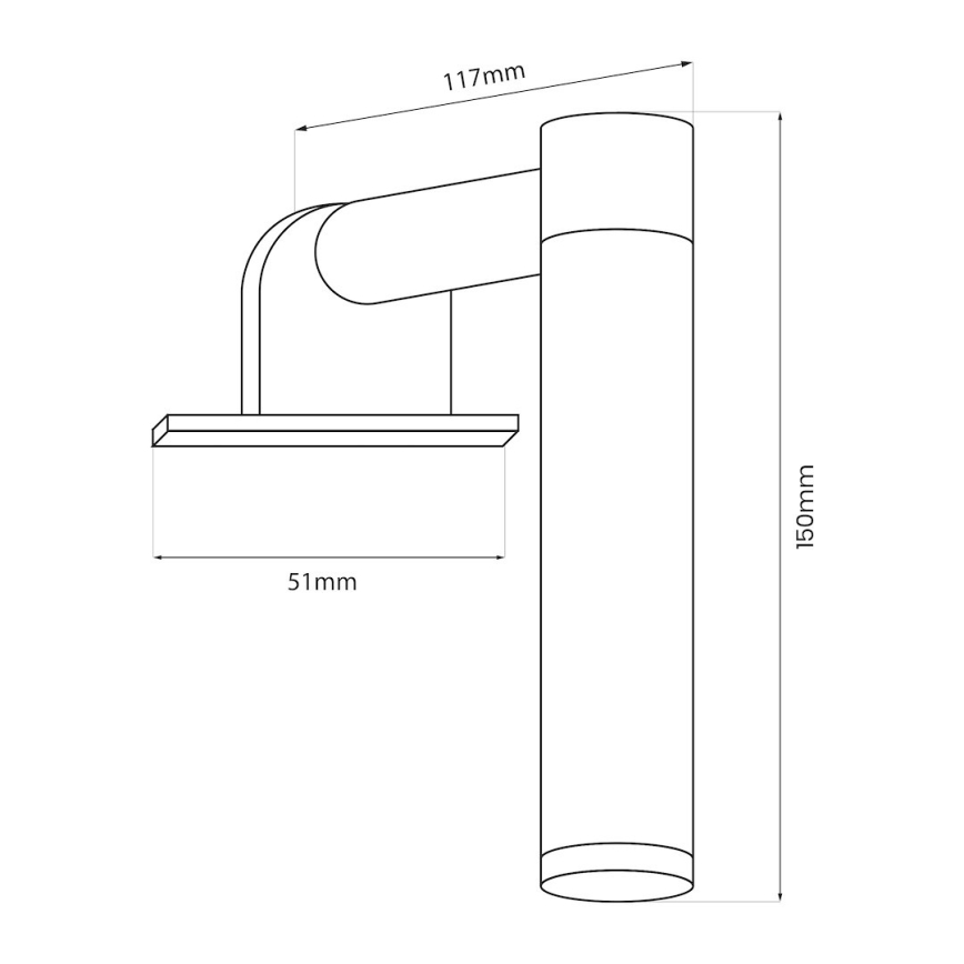 LED-Badezimmer-Spiegelleuchte APA MINI LED/4W/230V IP44, Chrom glänzend