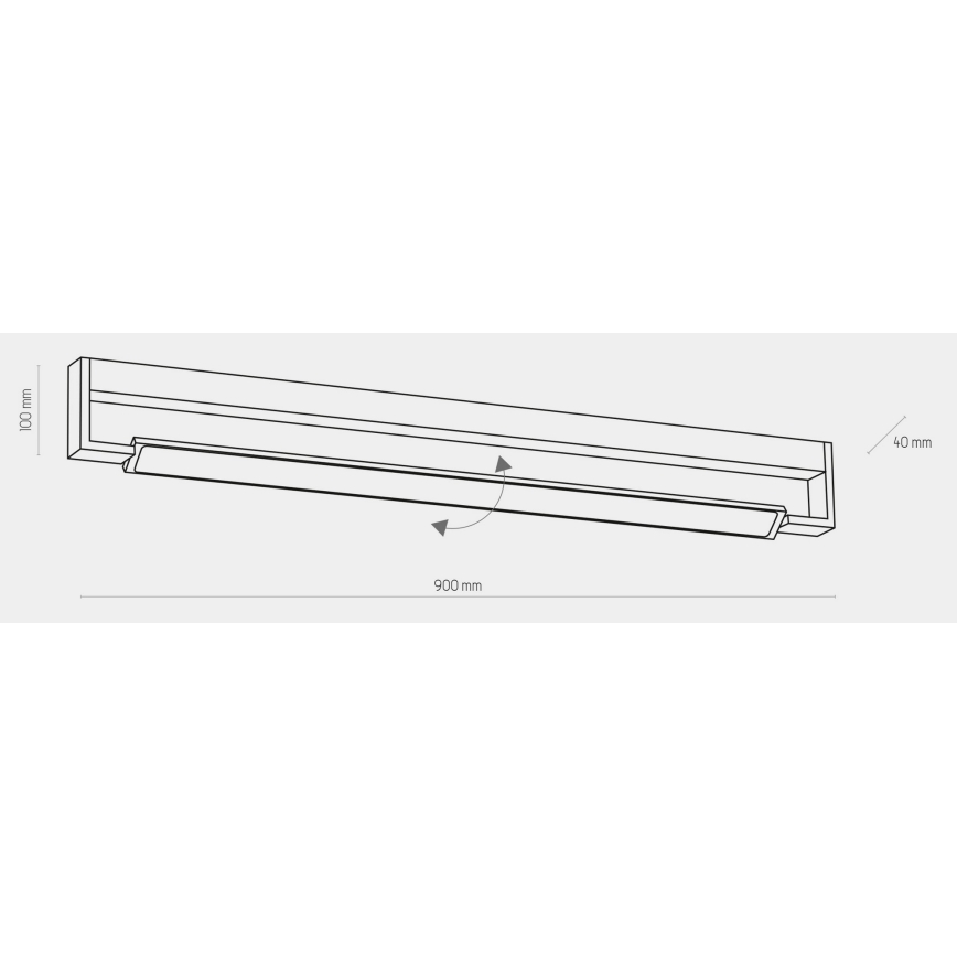 LED Badezimmer-Wandleuchte DEKSTER LED/36W/230V IP44 schwarz