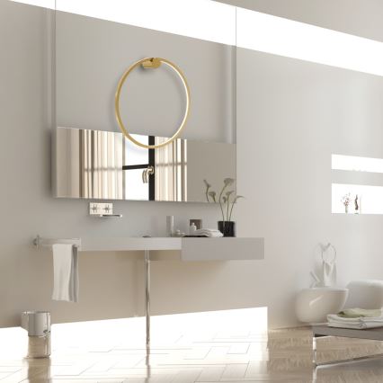 LED-Badezimmer-Wandleuchte SATURNO LED/25W/230V IP44 golden