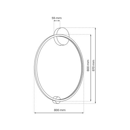 LED-Badezimmer-Wandleuchte SATURNO LED/46W/230V IP44 golden