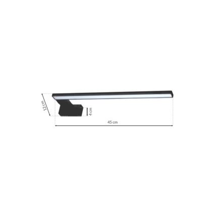 LED Badezimmer Wandleuchte SHINE LED/11W/230V 45 cm IP44 schwarz