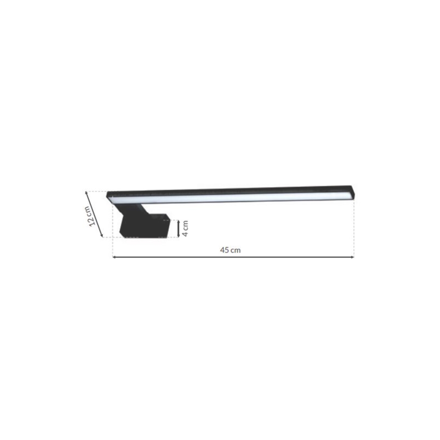 LED Badezimmer Wandleuchte SHINE LED/11W/230V 45 cm IP44 schwarz