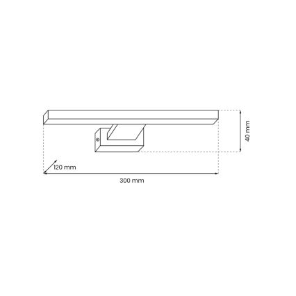 LED Badezimmer Wandleuchte SHINE LED/7W/230V 300x120