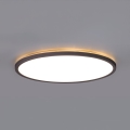 LED Badezimmerleuchte mit Bewegungs- und Dämmerungssensor NIVERA LED/12W/230V IP54 3000/4000/6000K Ø 22,5 cm schwarz + Fernbedienung