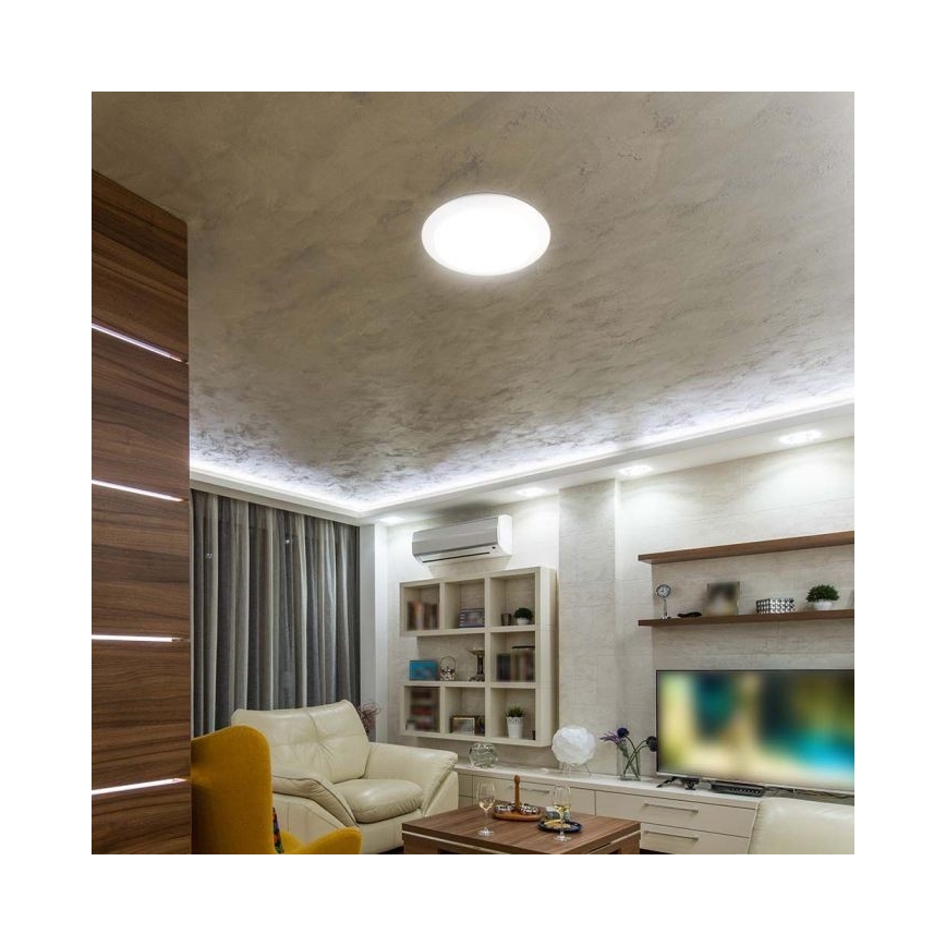 LED Badezimmerleuchte mit Sensor LED/20W/230V 3000/4000/6000K IP66 Ø 30 cm