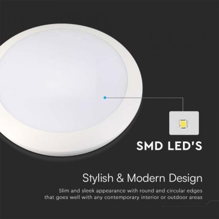 LED Badezimmerleuchte mit Sensor LED/20W/230V 3000/4000/6000K IP66 Ø 30 cm