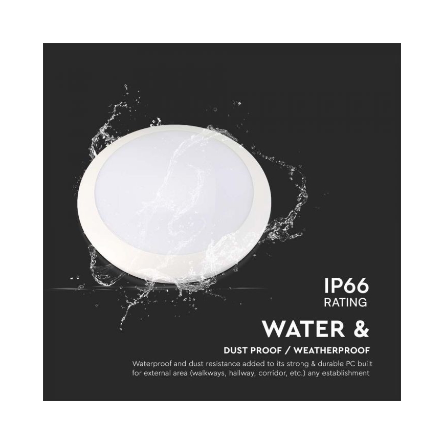 LED Badezimmerleuchte mit Sensor LED/20W/230V 3000/4000/6000K IP66 Ø 30 cm