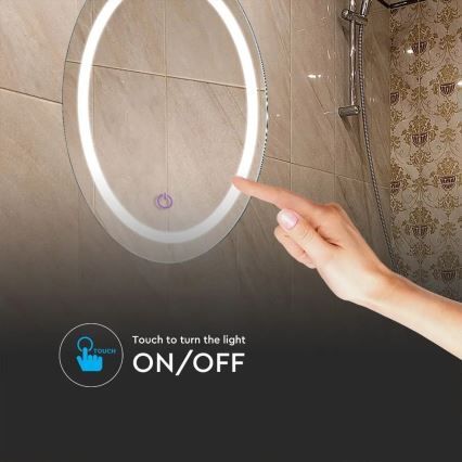 LED Badezimmerspiegel mit beheizter LED-Hintergrundbeleuchtung LED/25W/230V IP44 3000K/4000K/6400K