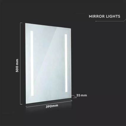 LED Badezimmer beheizter Spiegel mit Hintergrundbeleuchtung LED/17W/230V IP44