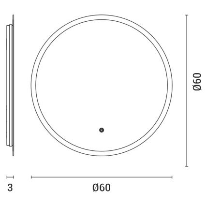 LED-Badezimmerspiegel mit Hintergrundbeleuchtung LED/15W/230V 4000K IP44