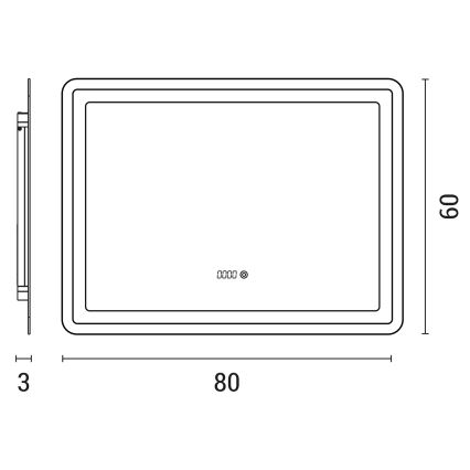 Dimmbarer LED-Badezimmerspiegel mit Hintergrundbeleuchtung LED/20W/230V 4000K IP44