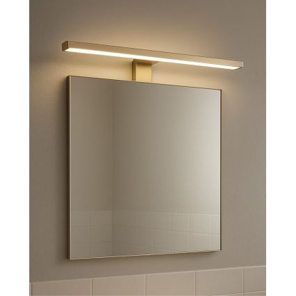 LED Badezimmerspiegelbeleuchtung LED/8W/230V 4000K 50 cm IP44 mattgold