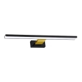 LED Badezimmerspiegelbeleuchtung SHINE LED/13,8W/230V IP44 schwarz/gold
