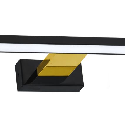 LED Badezimmerspiegelbeleuchtung SHINE LED/13,8W/230V IP44 schwarz/gold