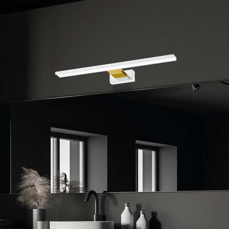 LED Badezimmerspiegelbeleuchtung SHINE LED/13,8W/230V IP44 weiß/gold