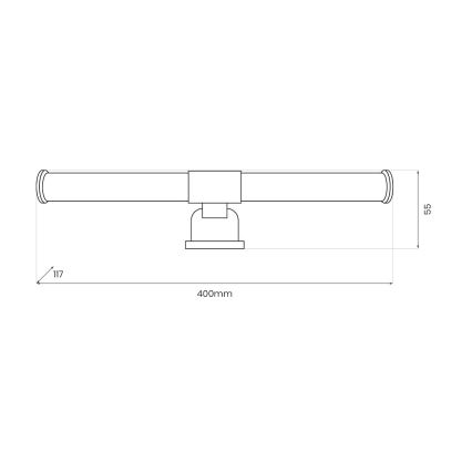 LED-Badspiegelleuchte 2-in-1 APA LED/6W/230V 40 cm IP44 glänzender Chrom