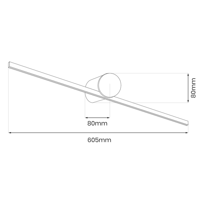 LED-Badspiegelleuchte ARTIST LED/9W/230V 60 cm IP44 glänzend verchromt