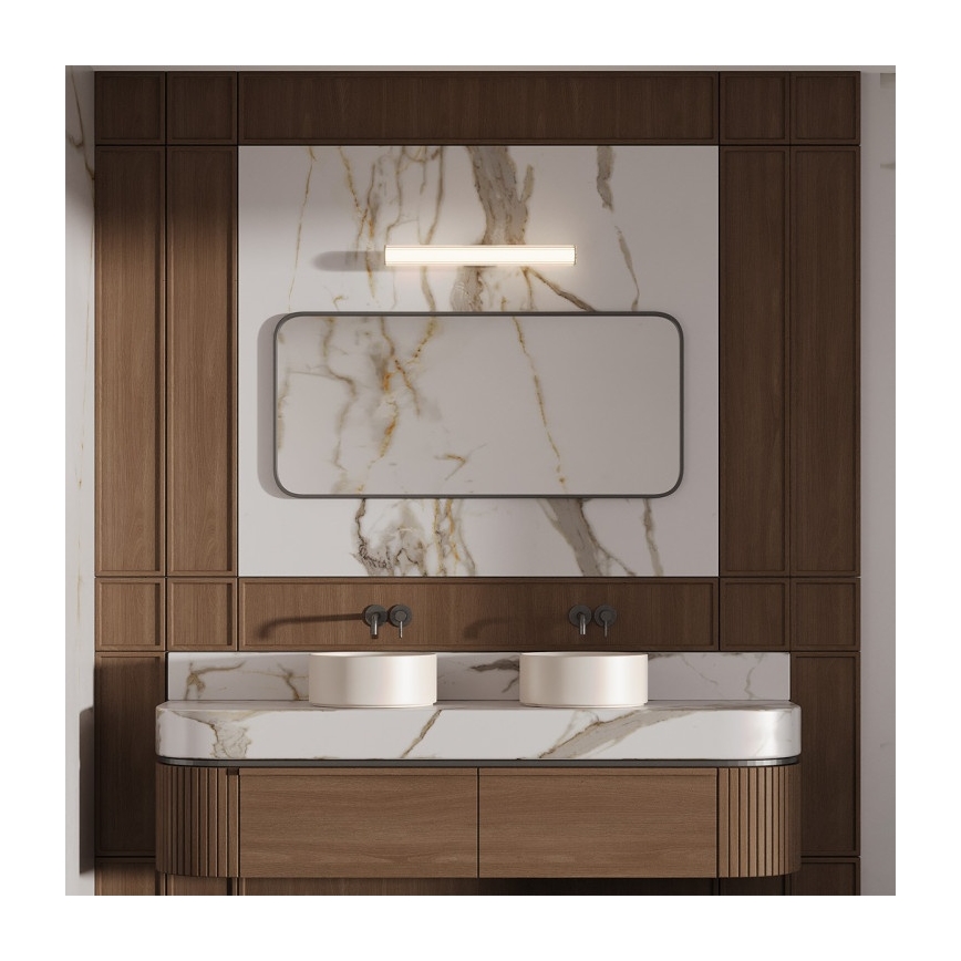 LED-Spiegelleuchte LINEA für Badezimmer, 12 W / 230 V, 3000/4000/6000 K, IP44, 61 cm, mattchrom