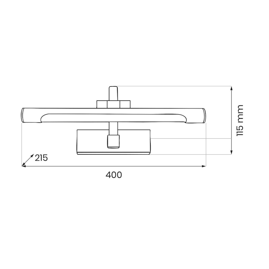 LED-Badspiegelleuchte VINCI LED/12W/230V 40 cm IP44 schwarz
