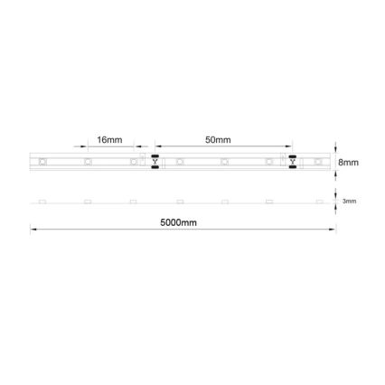 LED-Band für Badezimmer 5m 8,5W/12V IP44 3000K