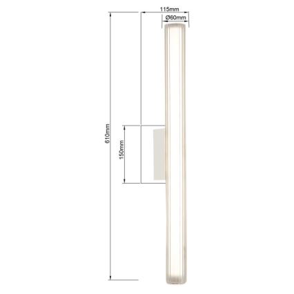 LED-Spiegelbeleuchtung für das Badezimmer LINEA LED/12W/230V 3000/4000/6000K IP44 61 cm weiß