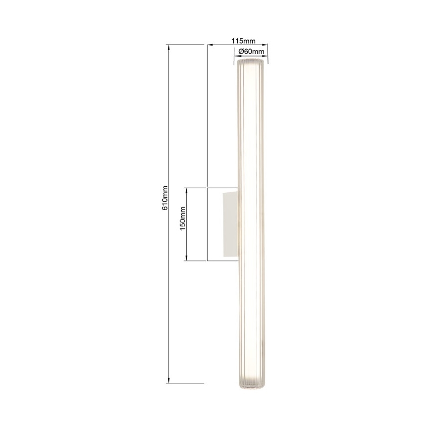 LED-Spiegelbeleuchtung für das Badezimmer LINEA LED/12W/230V 3000/4000/6000K IP44 61 cm weiß