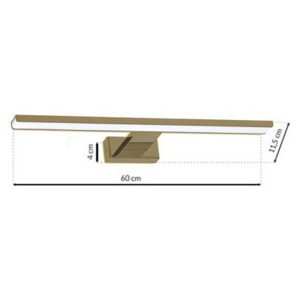 LED-Beleuchtung für Badezimmerspiegel SHINE LED/13,8W/230V 60 cm IP44 Messing