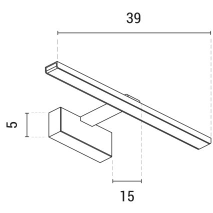 LED-Bilderleuchte LED/9W/230V 3000K 39 cm schwarz