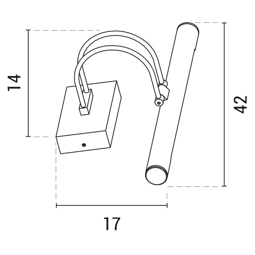 LED-Bilderleuchte LED/9W/230V 3000K 42 cm matt Chrom