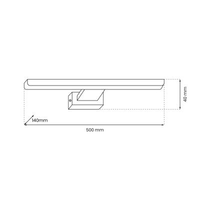 LED-Bilderleuchte PINTO LED/12W/230V glänzendes Chrom