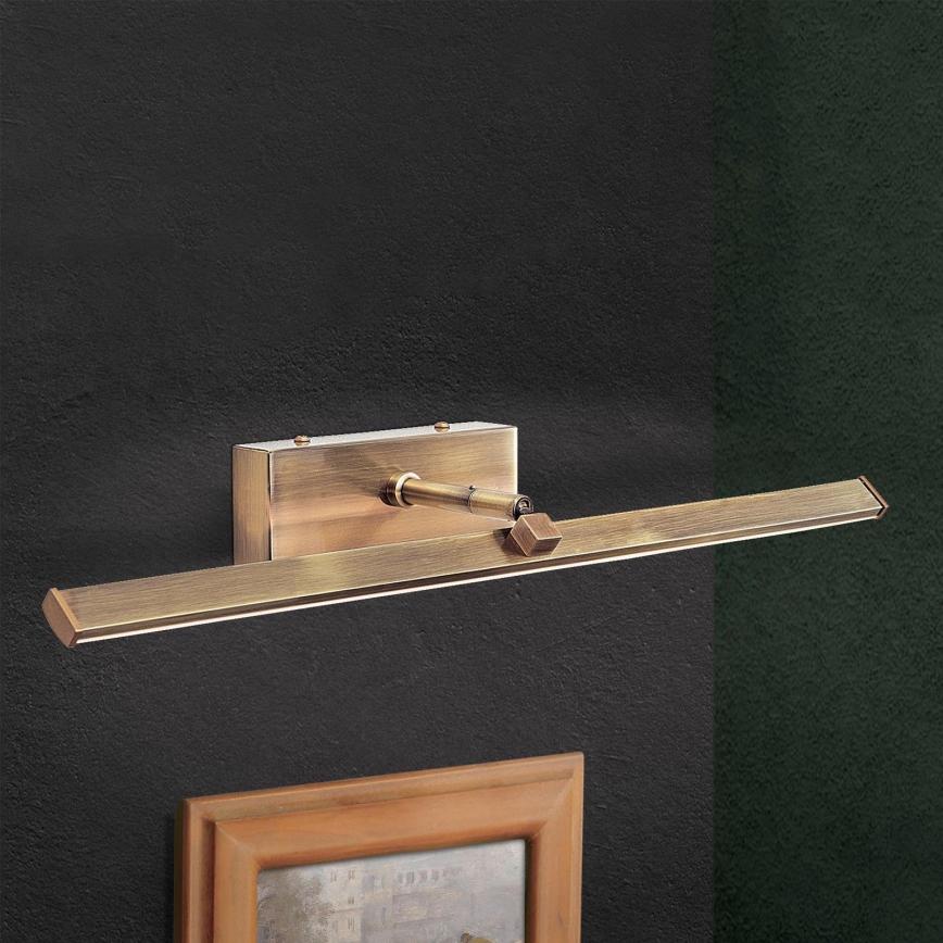 LED-Bilderleuchte PUBLIO LED/10W/230V 50 cm golden/Patina
