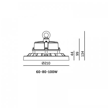 LED-Industriedeckenleuchte RIO PRO HIGHBAY LED/60/80/100W/230V 4000/5000/6000K IP66