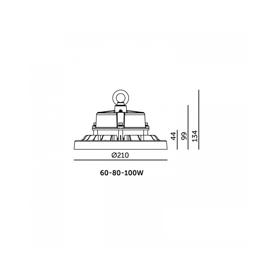 LED-Industriedeckenleuchte RIO PRO HIGHBAY LED/60/80/100W/230V 4000/5000/6000K IP66