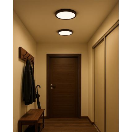 LED-Deckenleuchte 24 W/230 V 3000/4000/6500 K Ø 30 cm braun