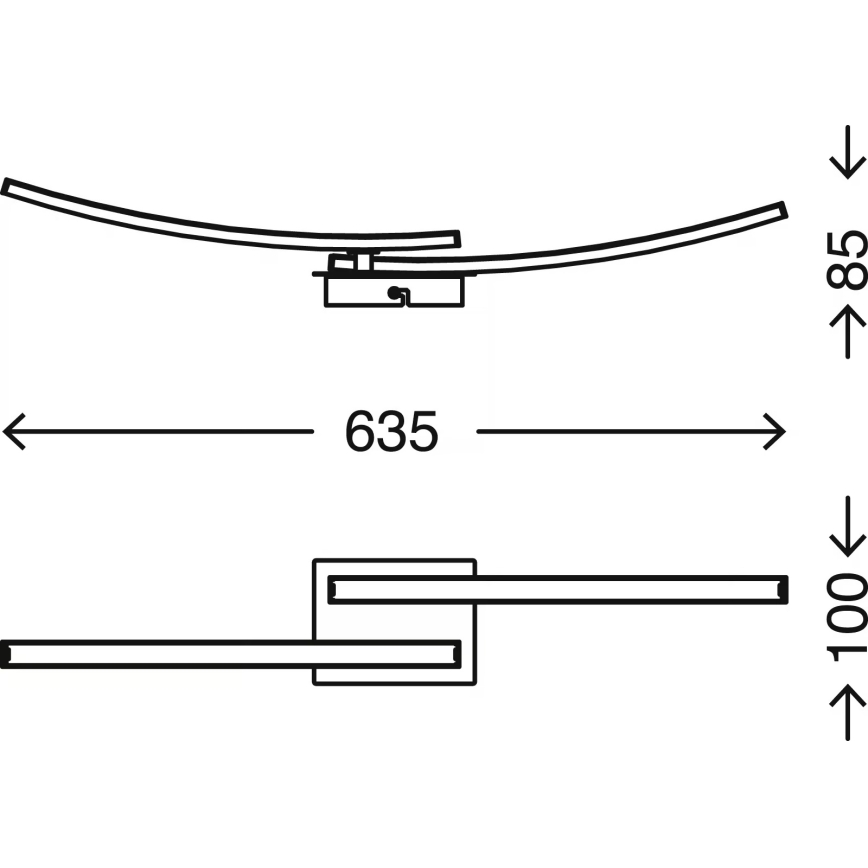 LED Deckenleuchte 2xLED/6W/230V 3000K mattchrom