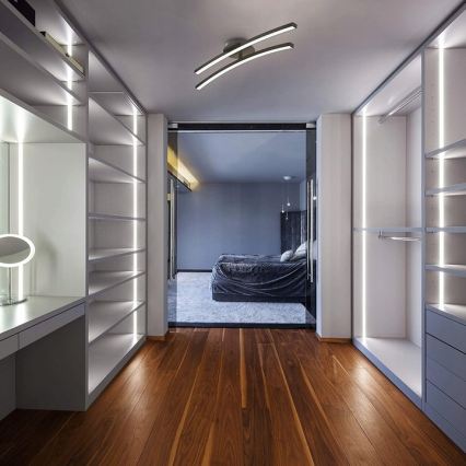 LED Deckenleuchte 2xLED/6W/230V 3000K schwarz