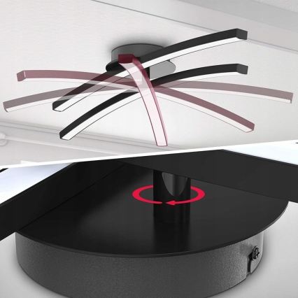 LED Deckenleuchte 2xLED/6W/230V 3000K schwarz